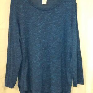 SCANDIA WOODS Blue top Size 2XL shirt Blouse Long Sleeve